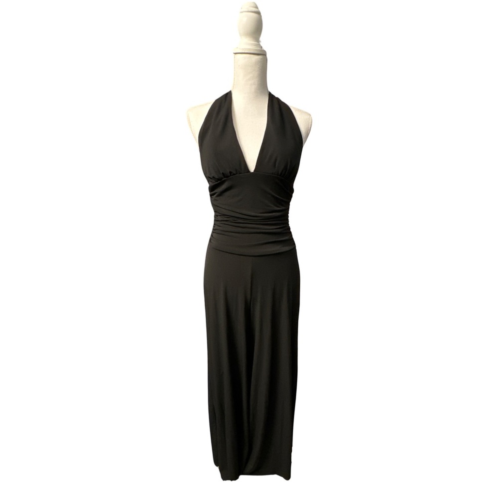 Black Halter Pantsuit Medium